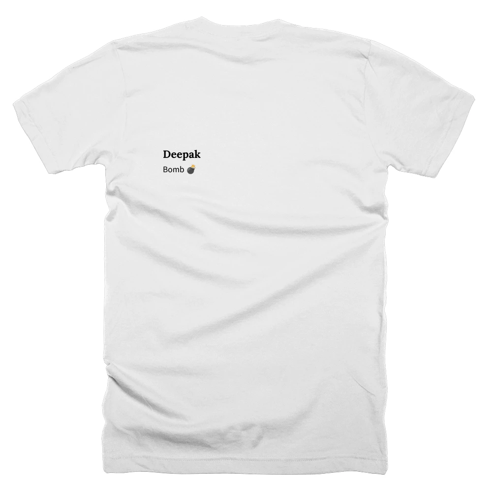 T-shirt with a definition of 'Deepak' printed on the back
