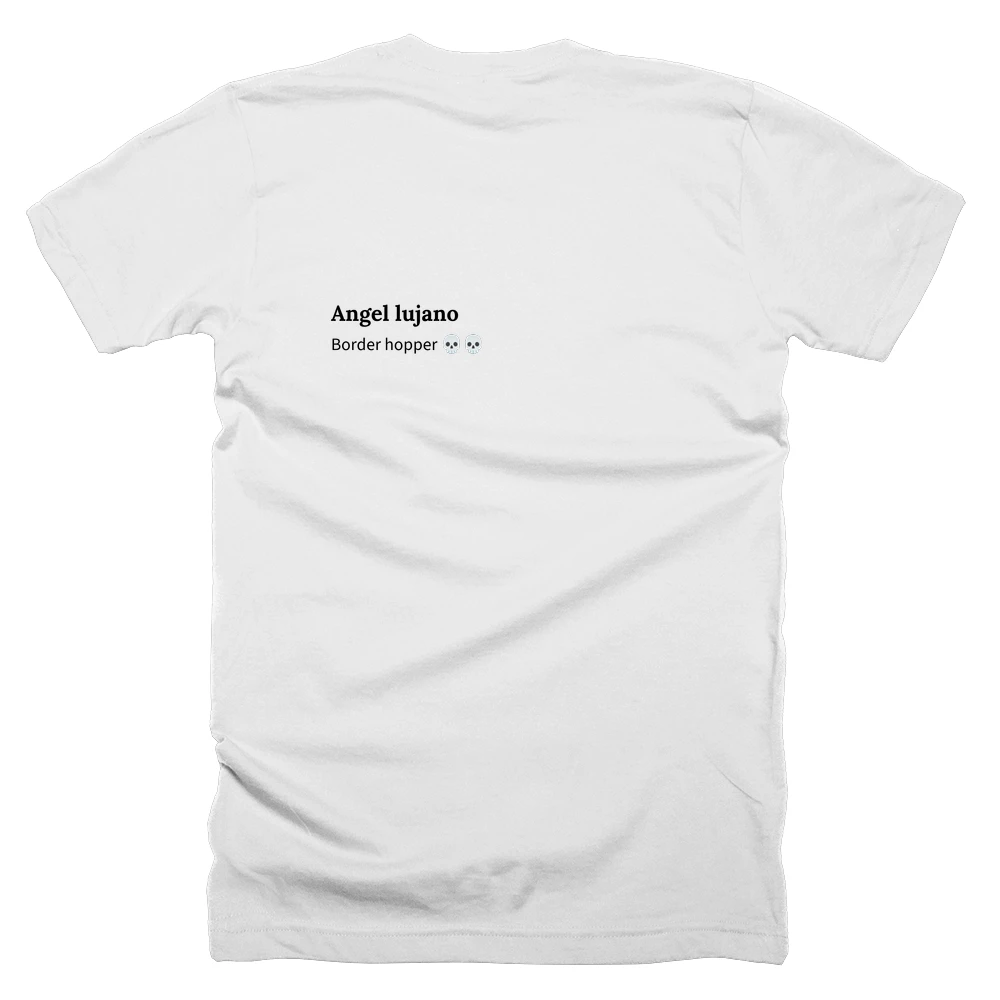 T-shirt with a definition of 'Angel lujano' printed on the back