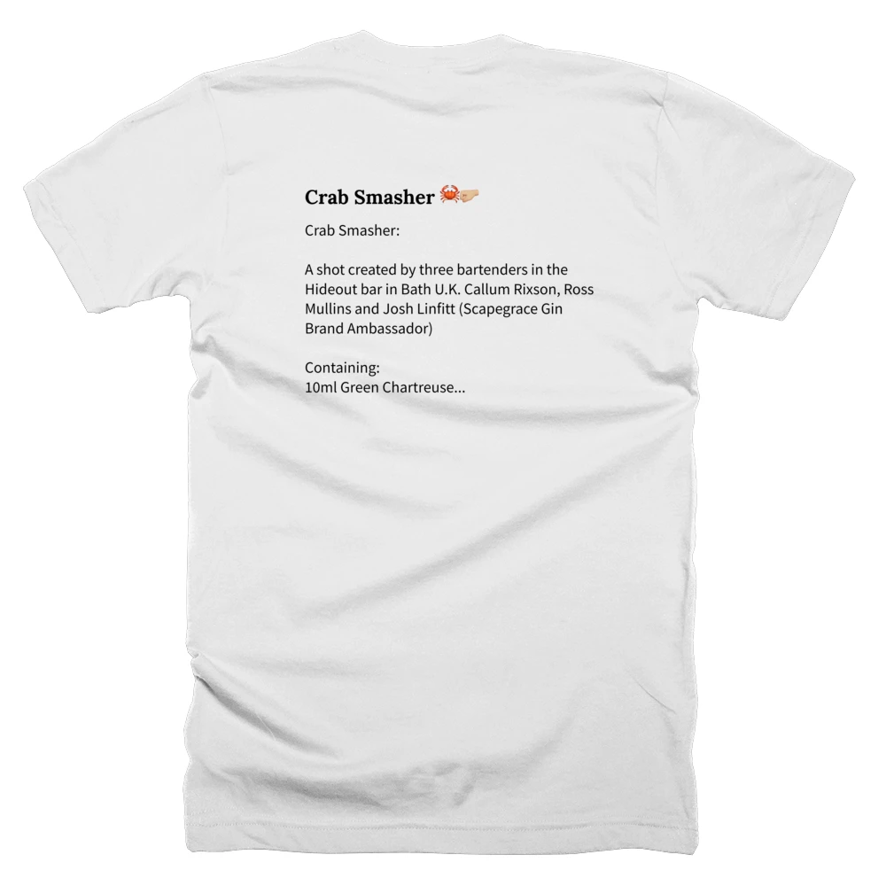 T-shirt with a definition of 'Crab Smasher 🦀🤛🏼' printed on the back