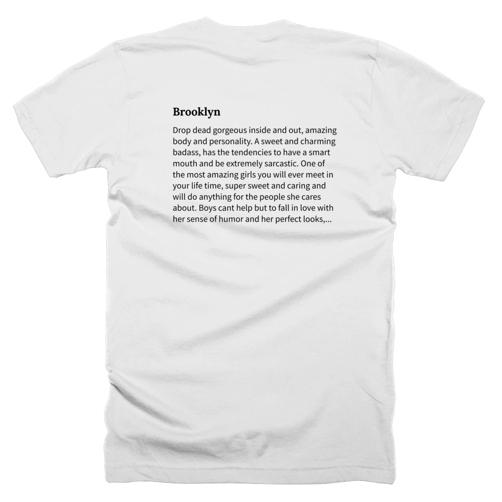 T-shirt with a definition of 'Brooklyn' printed on the back