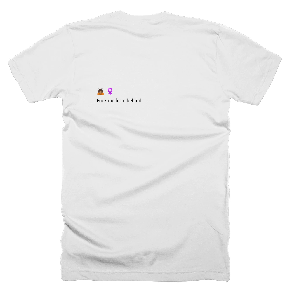 T-shirt with a definition of '🙇🏽 ♀️' printed on the back