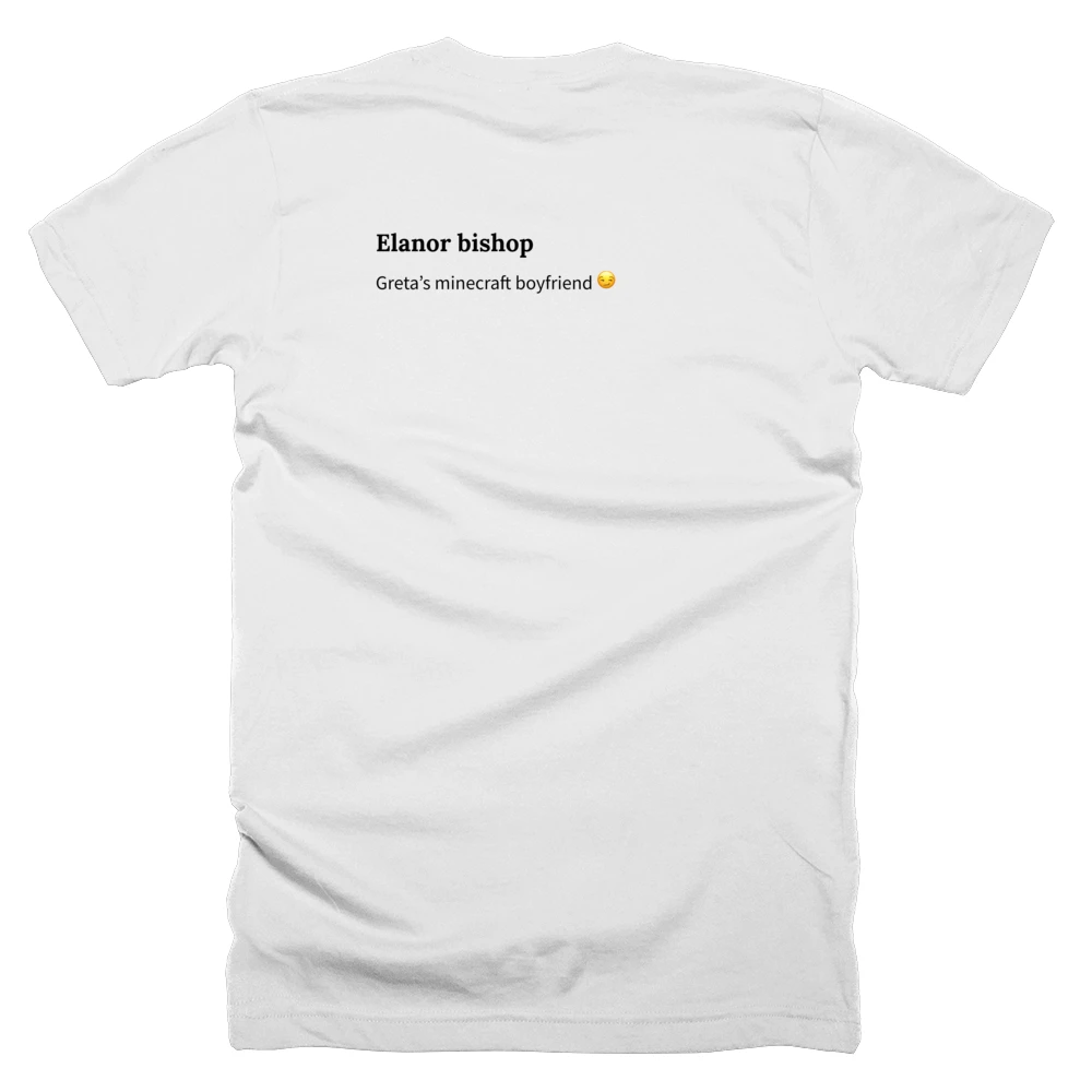 T-shirt with a definition of 'Elanor bishop' printed on the back