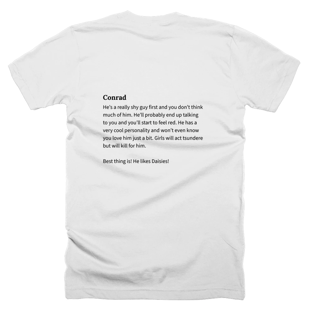 T-shirt with a definition of 'Conrad' printed on the back