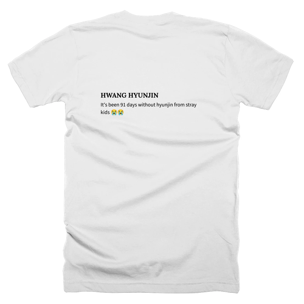 T-shirt with a definition of 'HWANG HYUNJIN' printed on the back