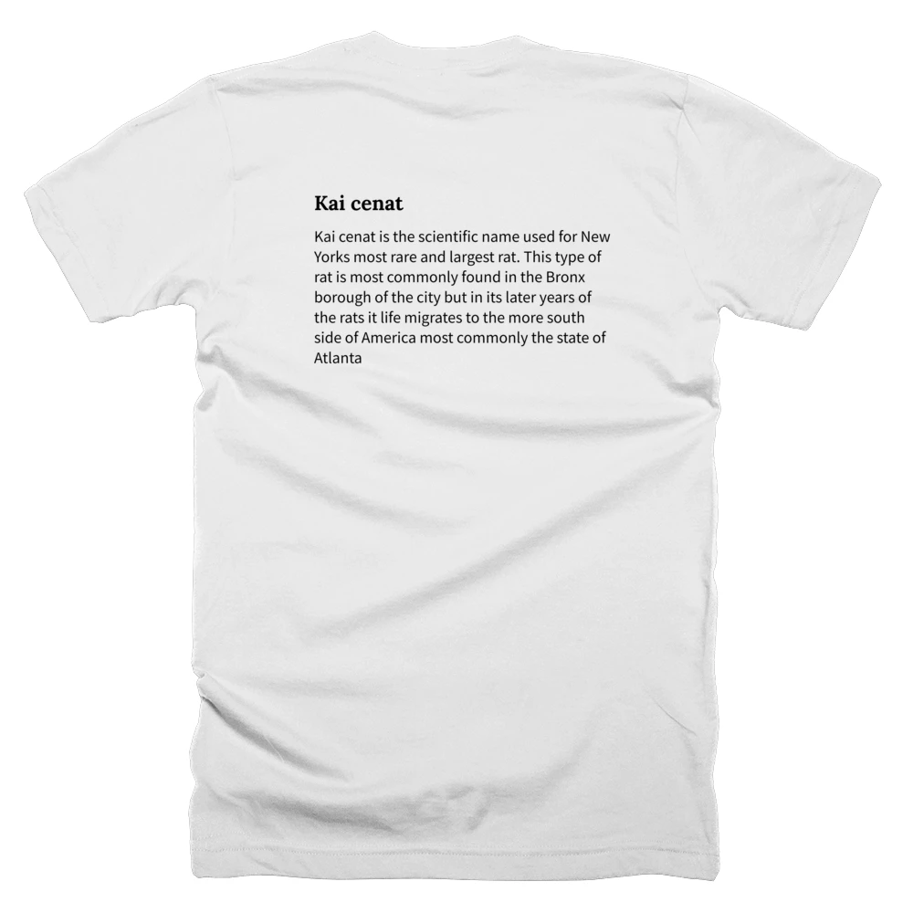 T-shirt with a definition of 'Kai cenat' printed on the back