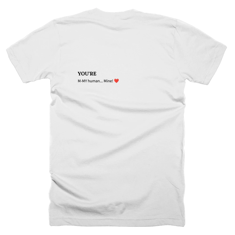 T-shirt with a definition of 'YOU'RE' printed on the back