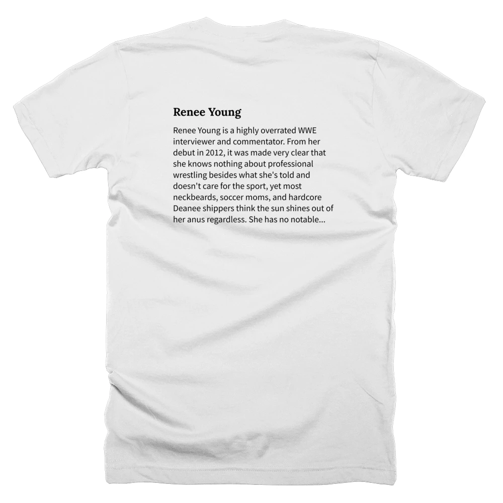T-shirt with a definition of 'Renee Young' printed on the back