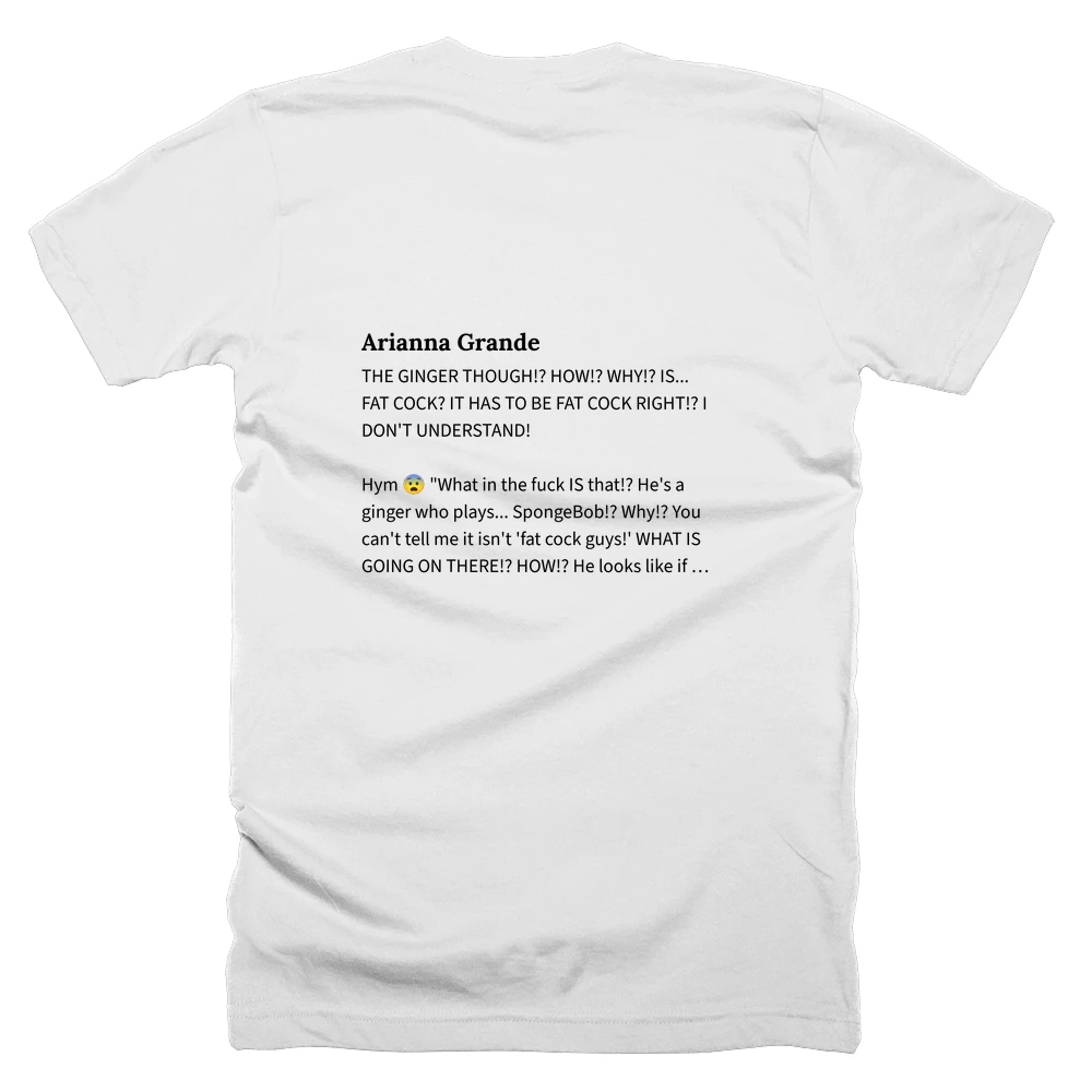 T-shirt with a definition of 'Arianna Grande' printed on the back