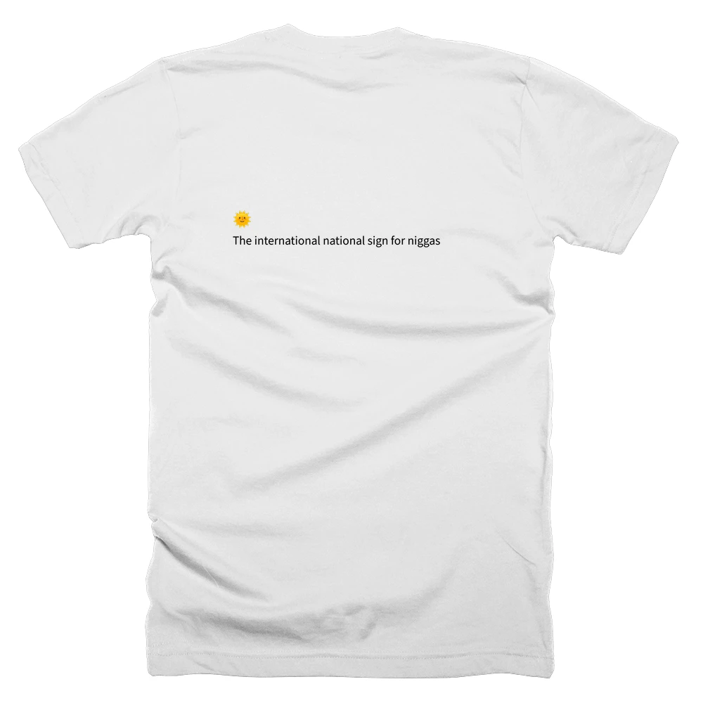 T-shirt with a definition of '🌞' printed on the back