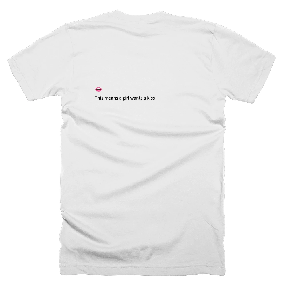 T-shirt with a definition of '👄' printed on the back