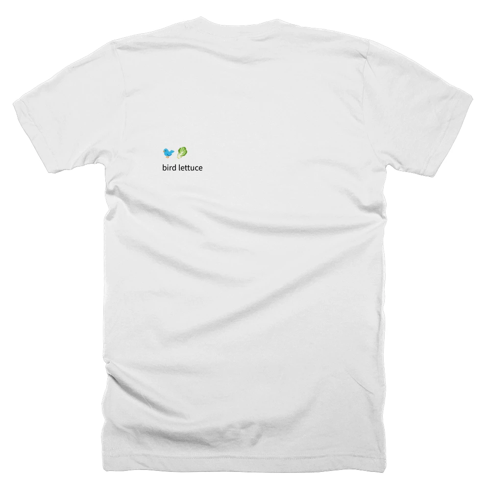 T-shirt with a definition of '🐦🥬' printed on the back