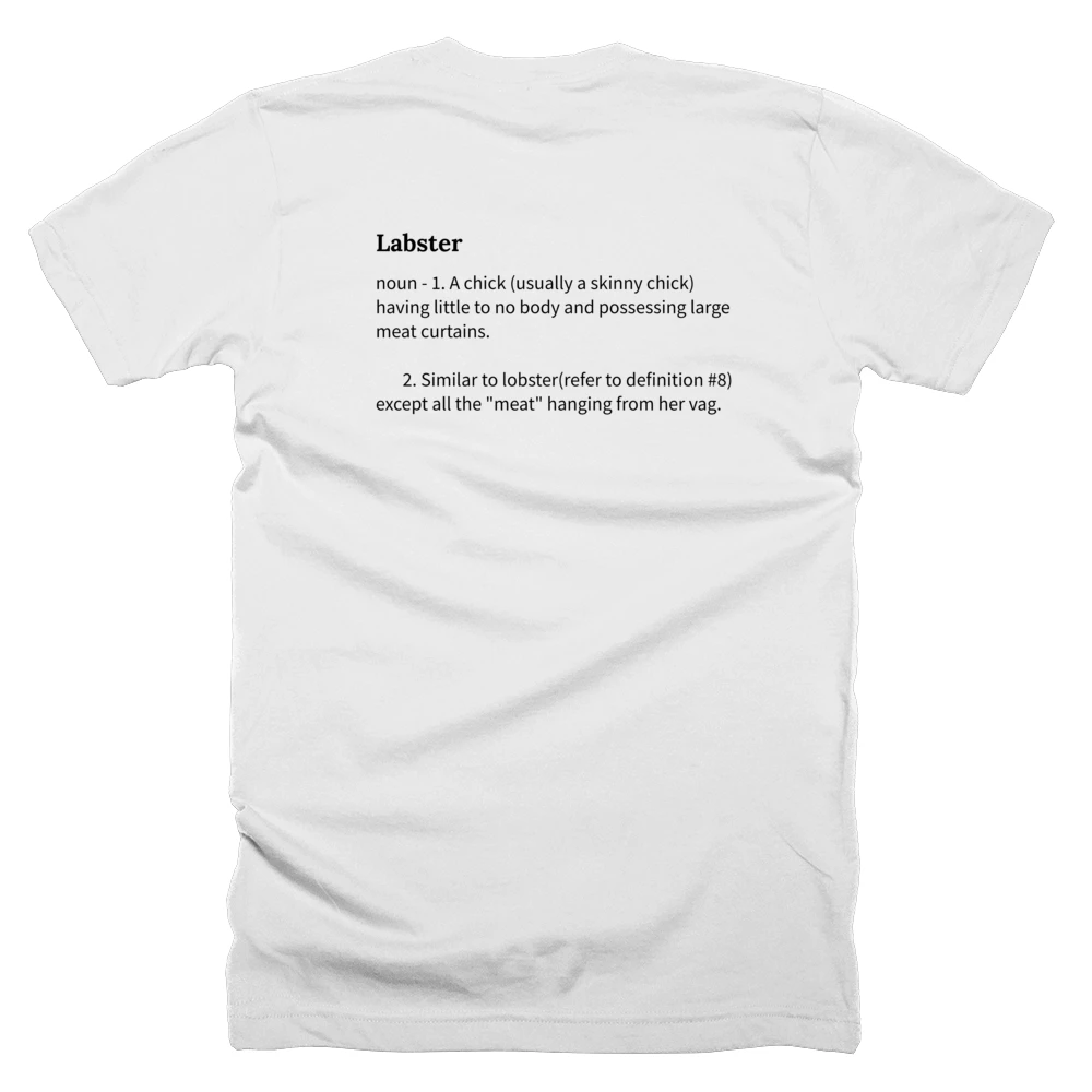 T-shirt with a definition of 'Labster' printed on the back