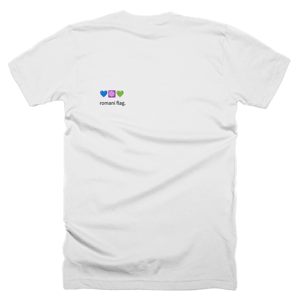 T-shirt with a definition of '💙☸️💚' printed on the back