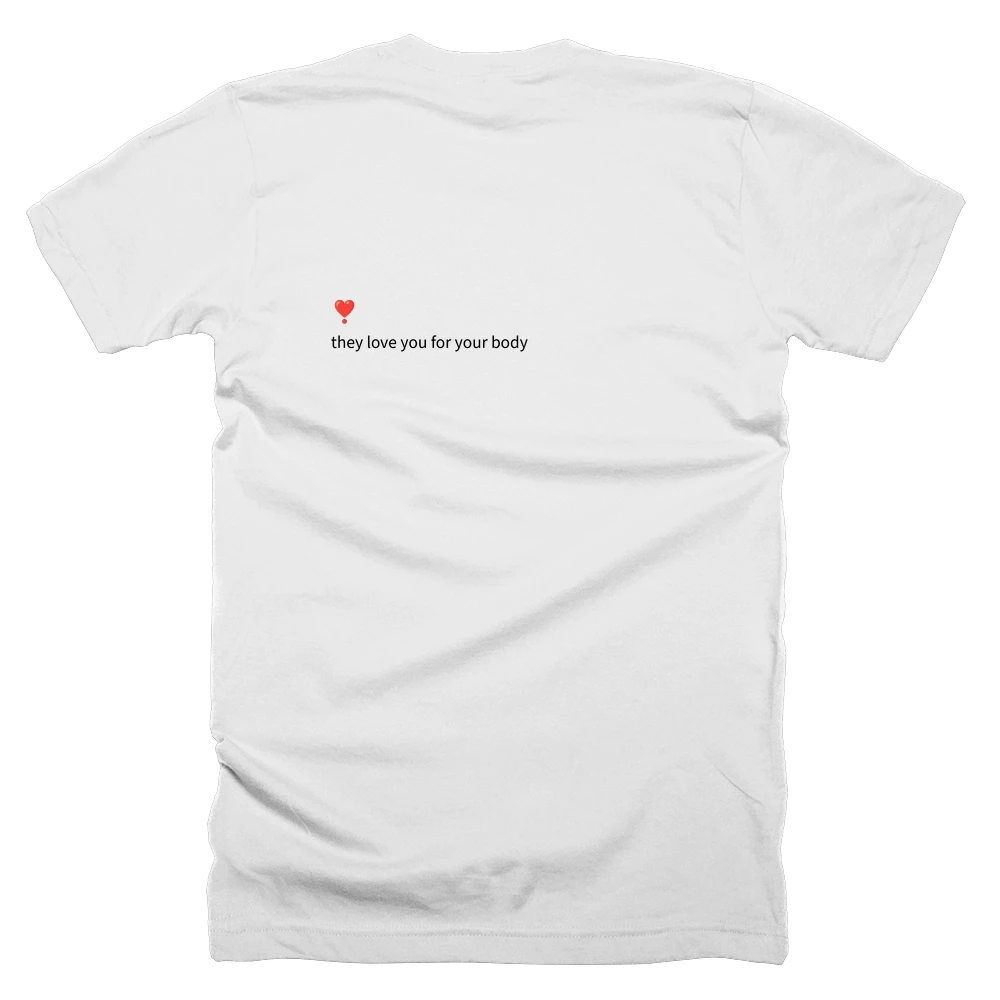 T-shirt with a definition of '❣️' printed on the back