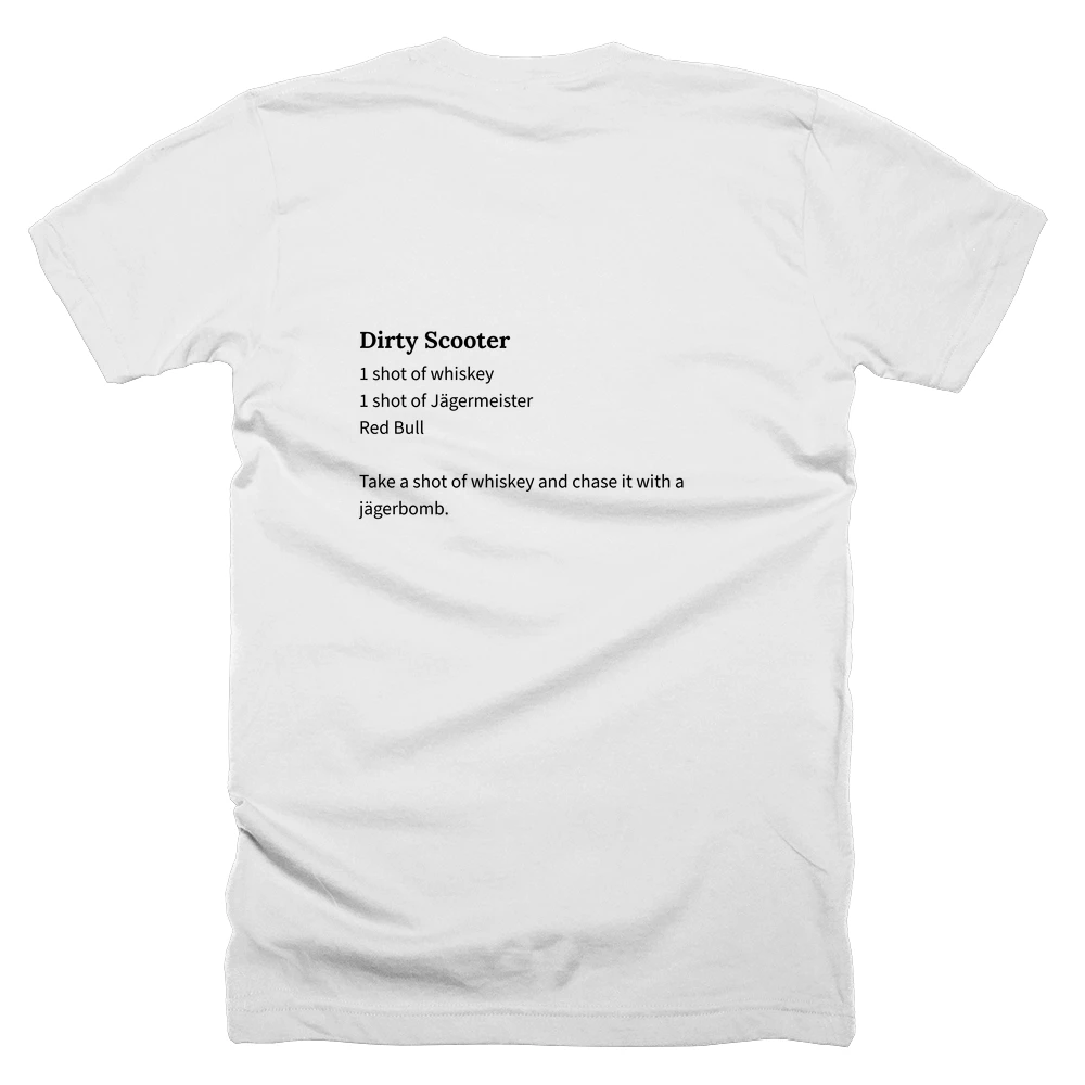 T-shirt with a definition of 'Dirty Scooter' printed on the back