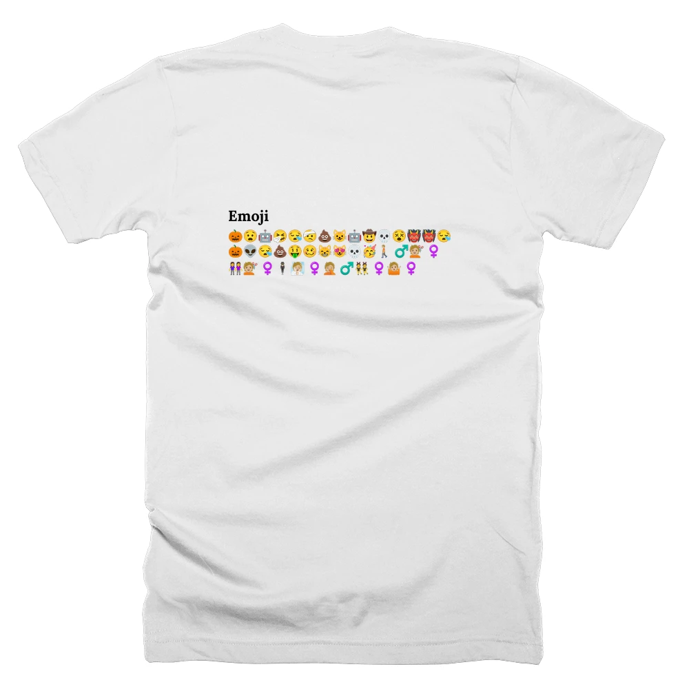 T-shirt with a definition of 'Emoji' printed on the back