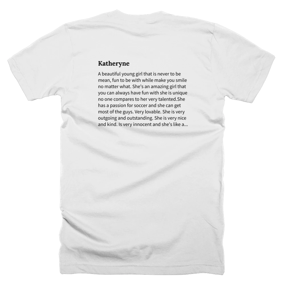 T-shirt with a definition of 'Katheryne' printed on the back