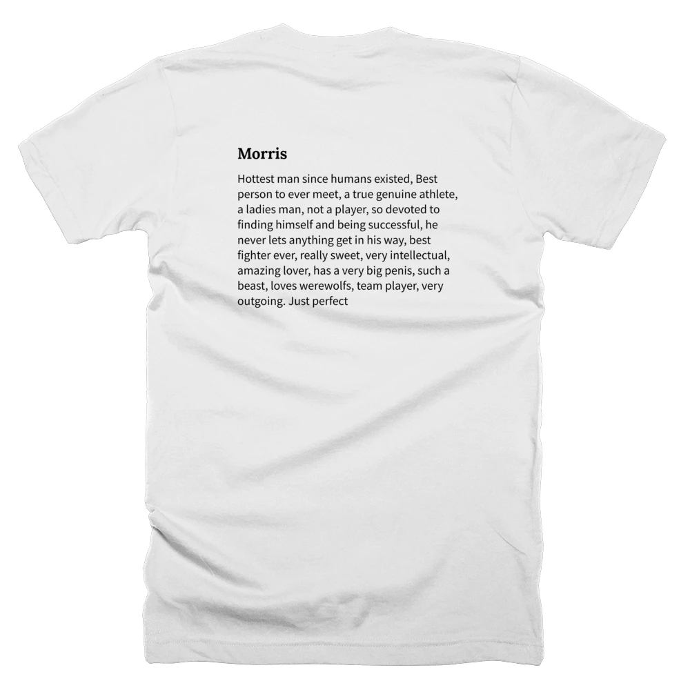 T-shirt with a definition of 'Morris' printed on the back