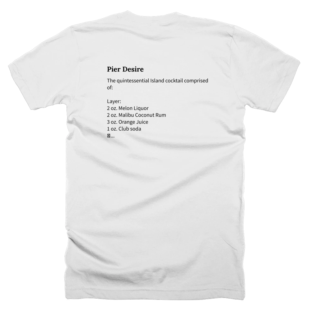 T-shirt with a definition of 'Pier Desire' printed on the back