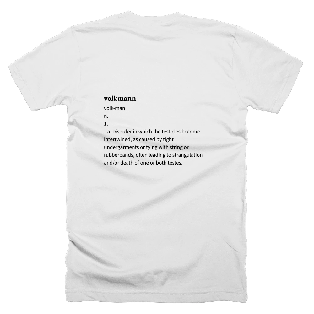 T-shirt with a definition of 'volkmann' printed on the back