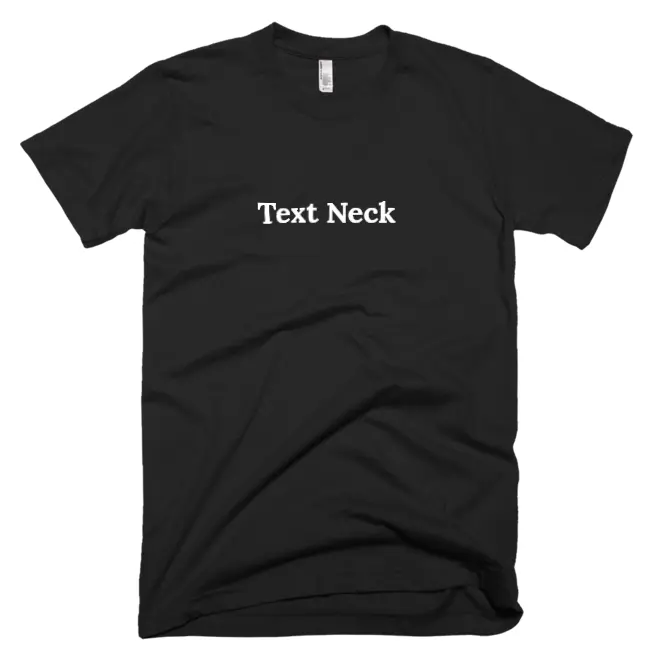 T-shirt with 'Text Neck' text on the front