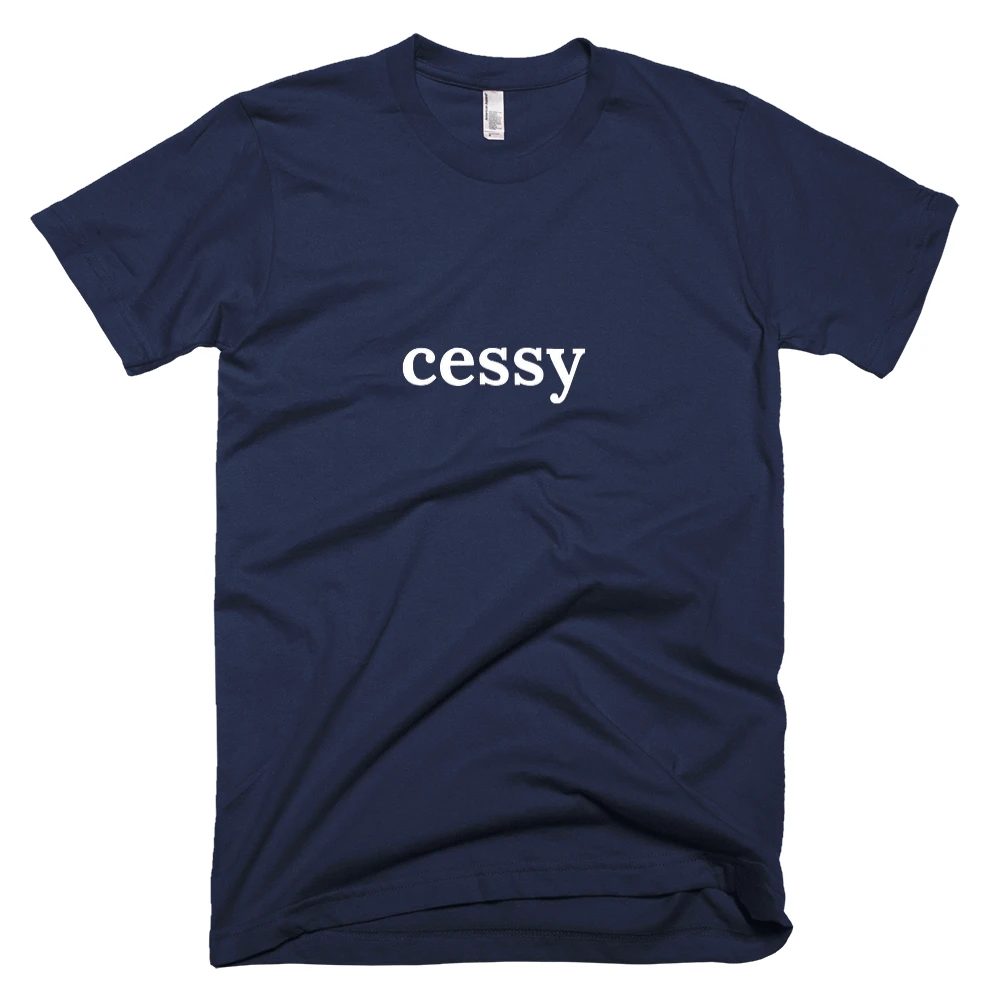 T-shirt with 'cessy' text on the front