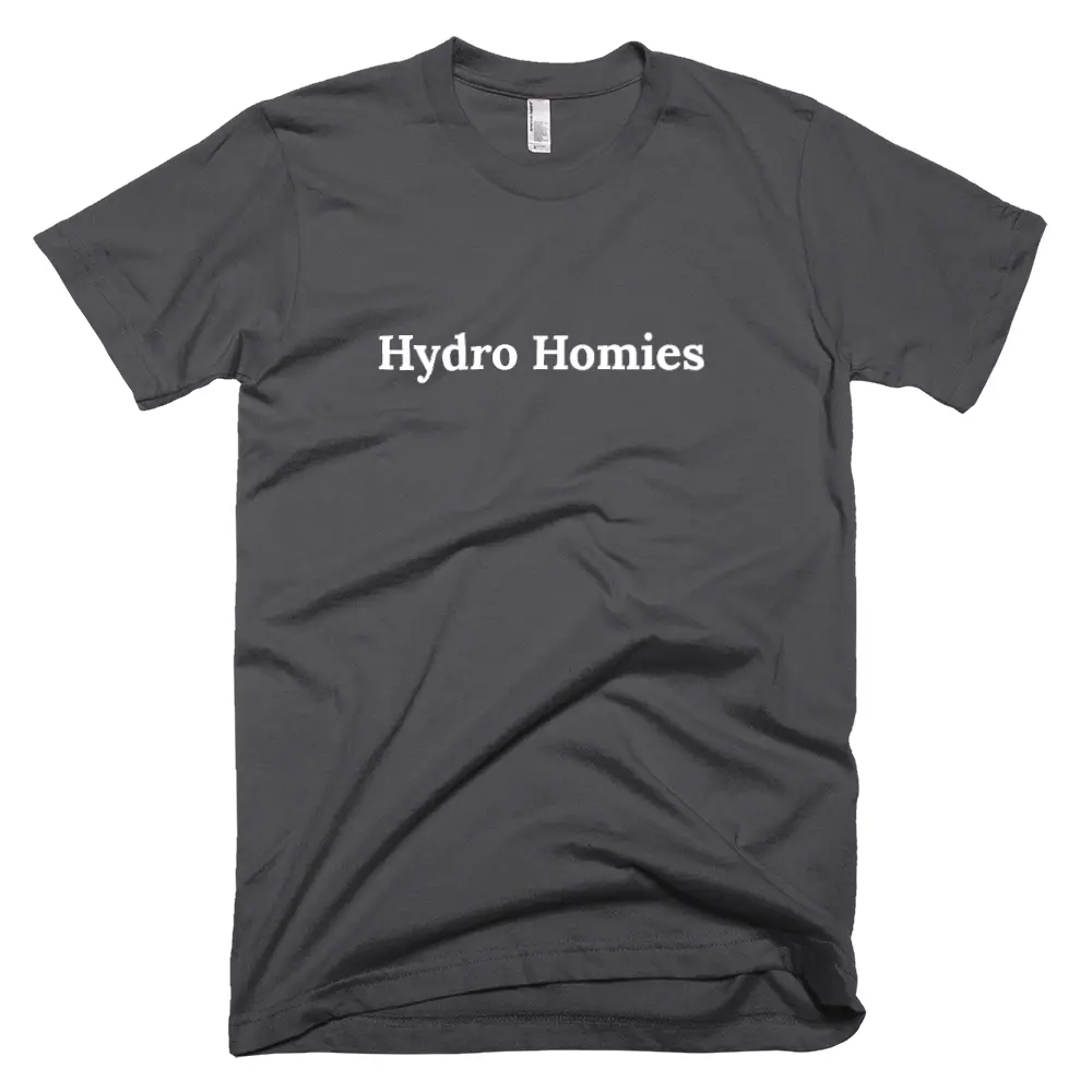 T-shirt with 'Hydro Homies' text on the front