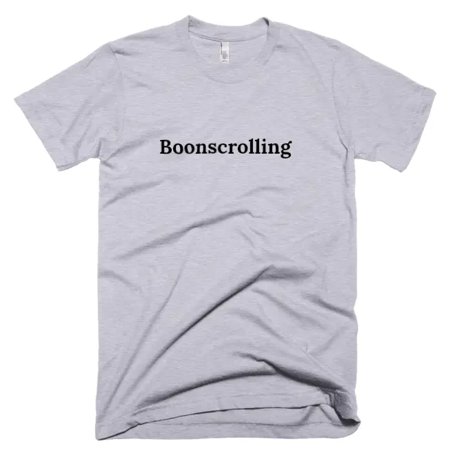 T-shirt with 'Boonscrolling' text on the front