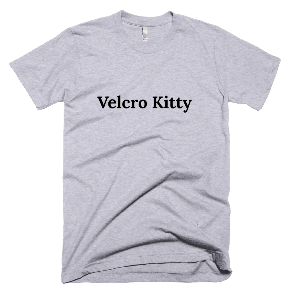 T-shirt with 'Velcro Kitty' text on the front