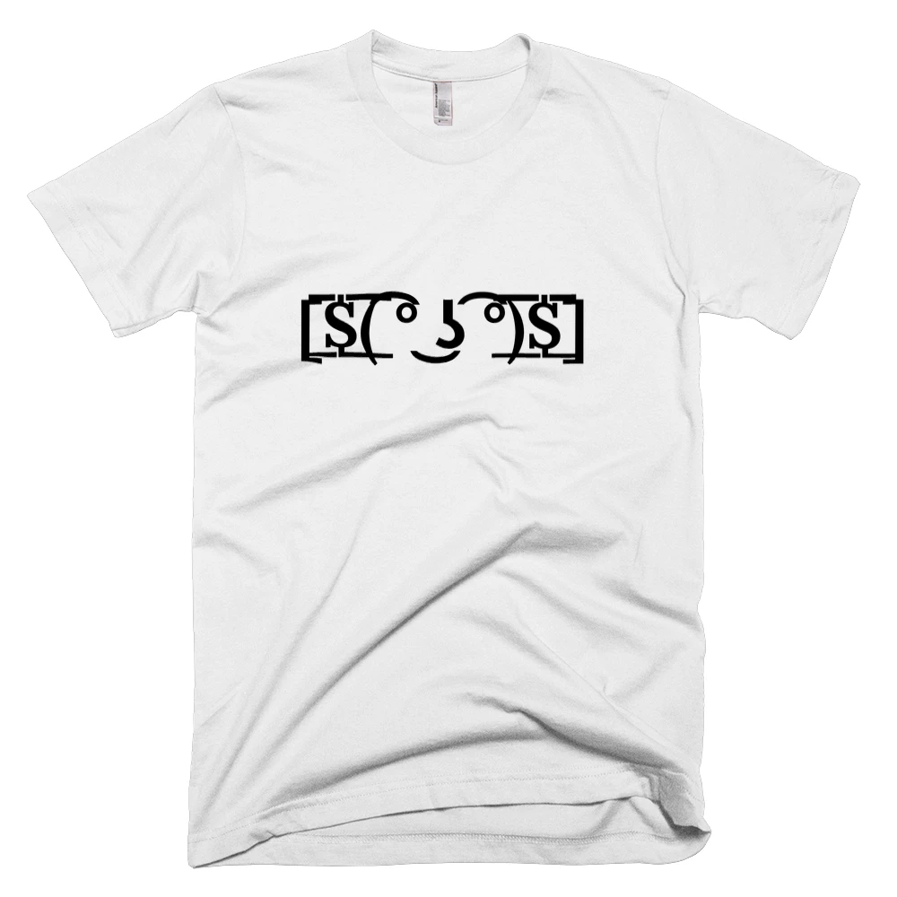 T-shirt with '[̲̅$̲̅(̲̅ ͡° ͜ʖ ͡°̲̅)̲̅$̲̅]' text on the front