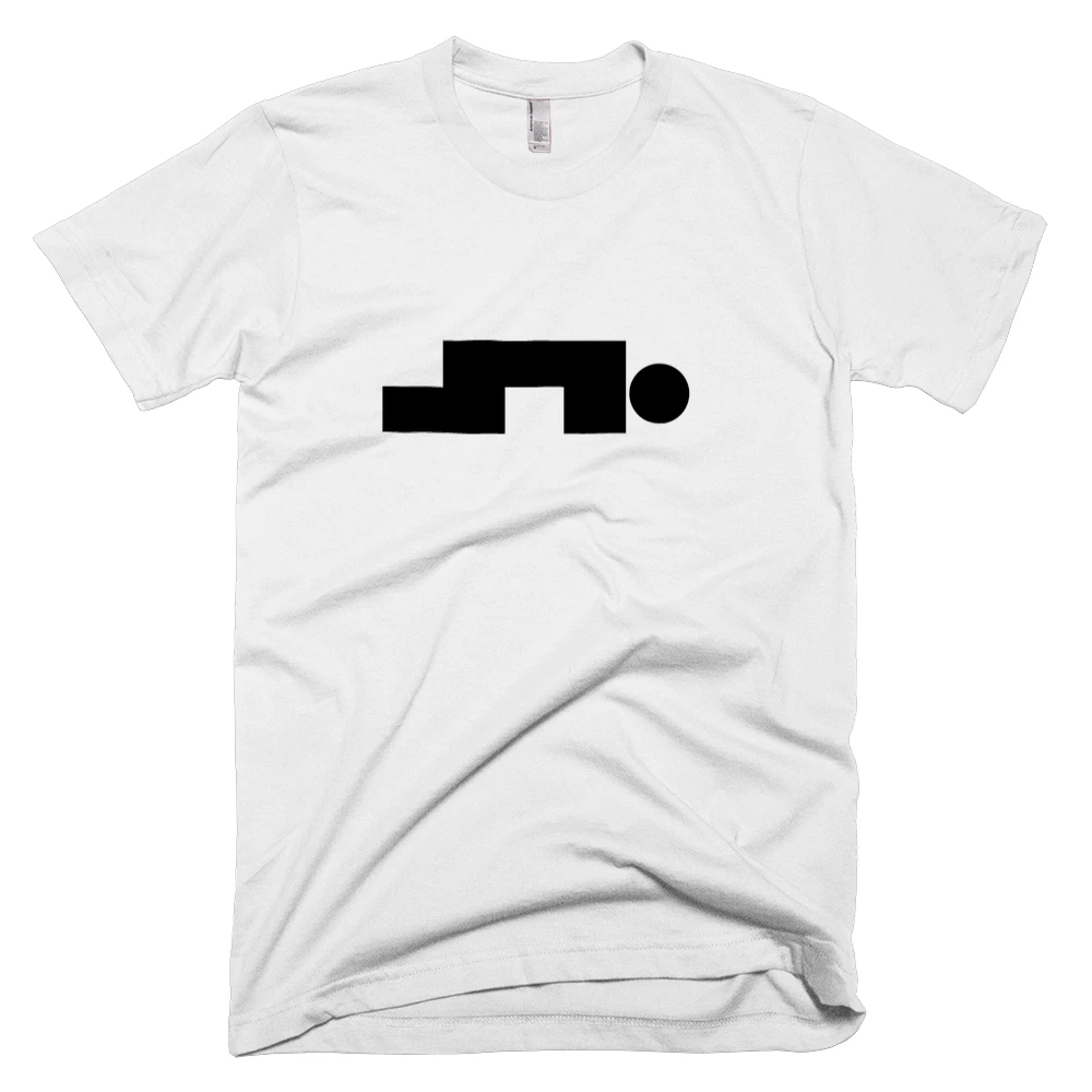 T-shirt with '▄█▀█●' text on the front