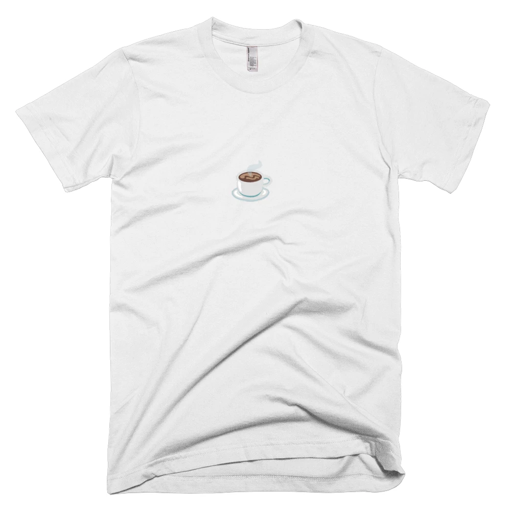 T-shirt with '☕️' text on the front