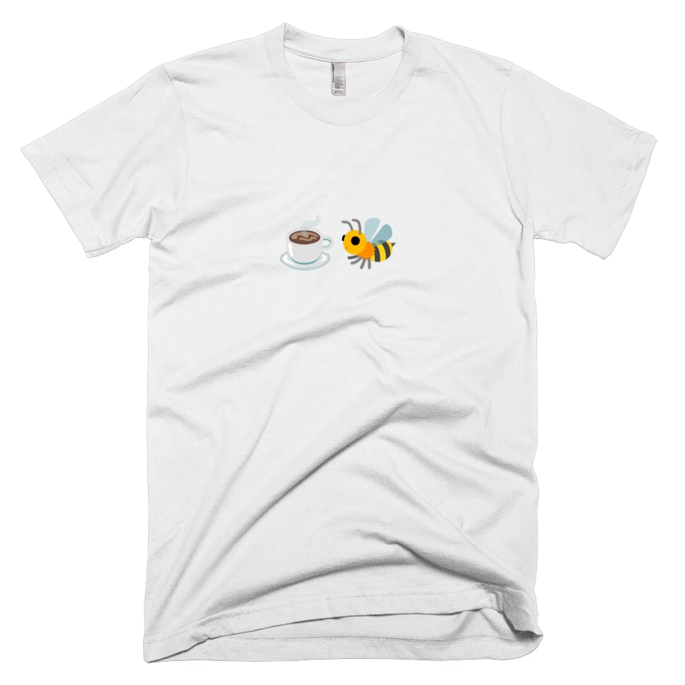 T-shirt with '☕️🐝' text on the front