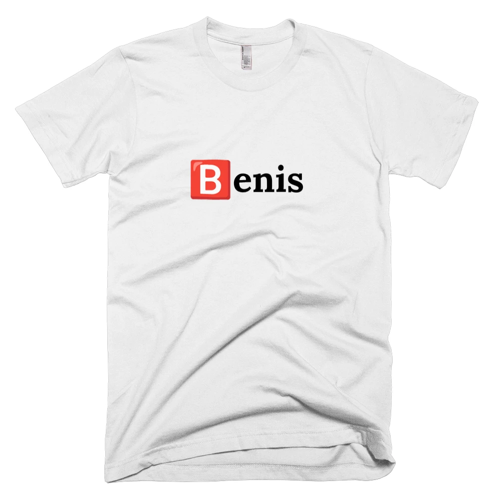 T-shirt with '🅱️enis' text on the front