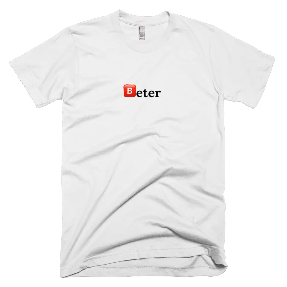 T-shirt with '🅱️eter' text on the front