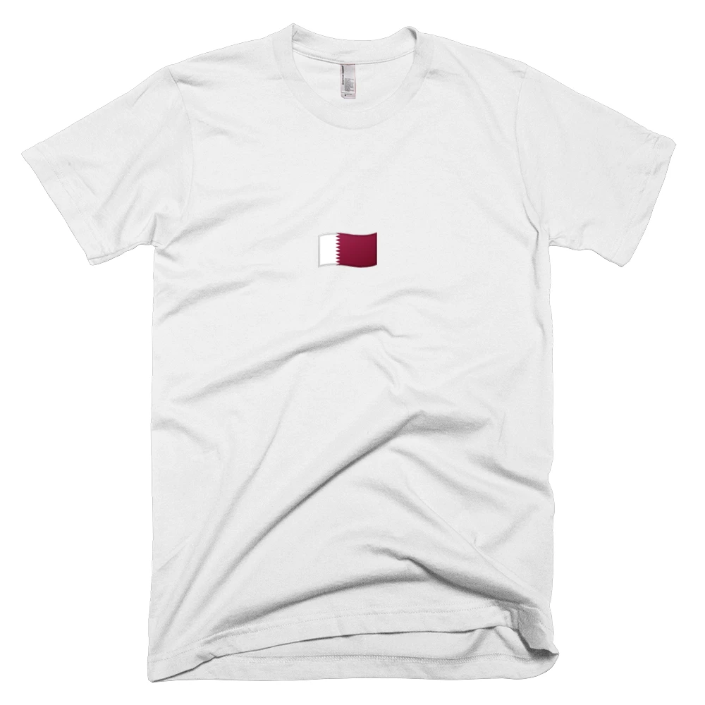 T-shirt with '🇶🇦' text on the front