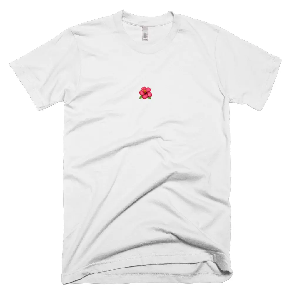 T-shirt with '🌺' text on the front