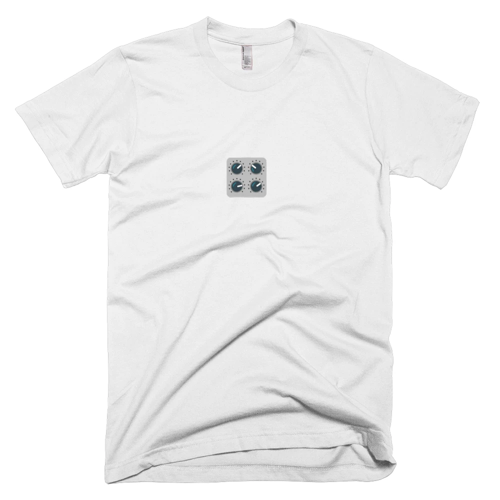 T-shirt with '🎛️' text on the front