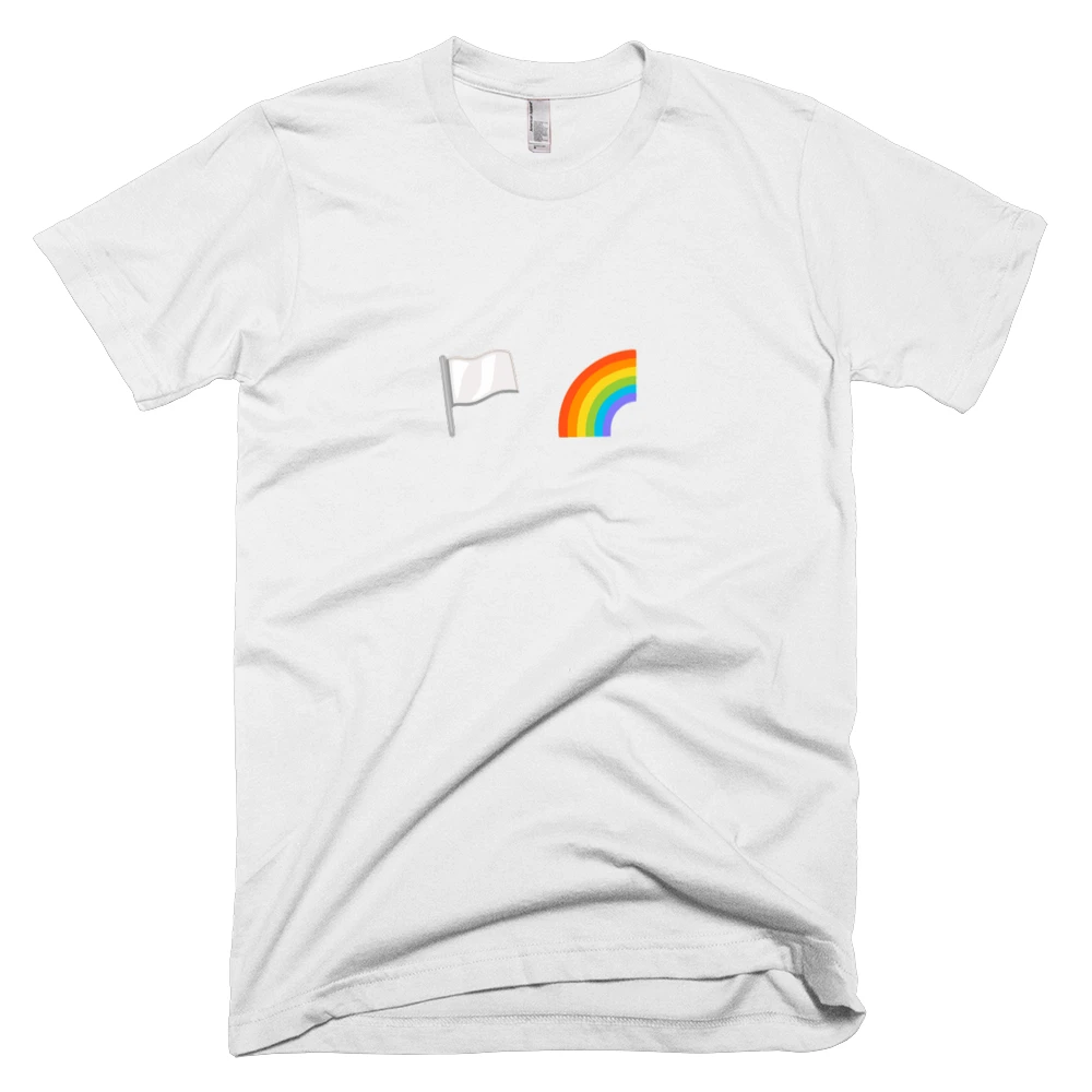 T-shirt with '🏳️ 🌈' text on the front