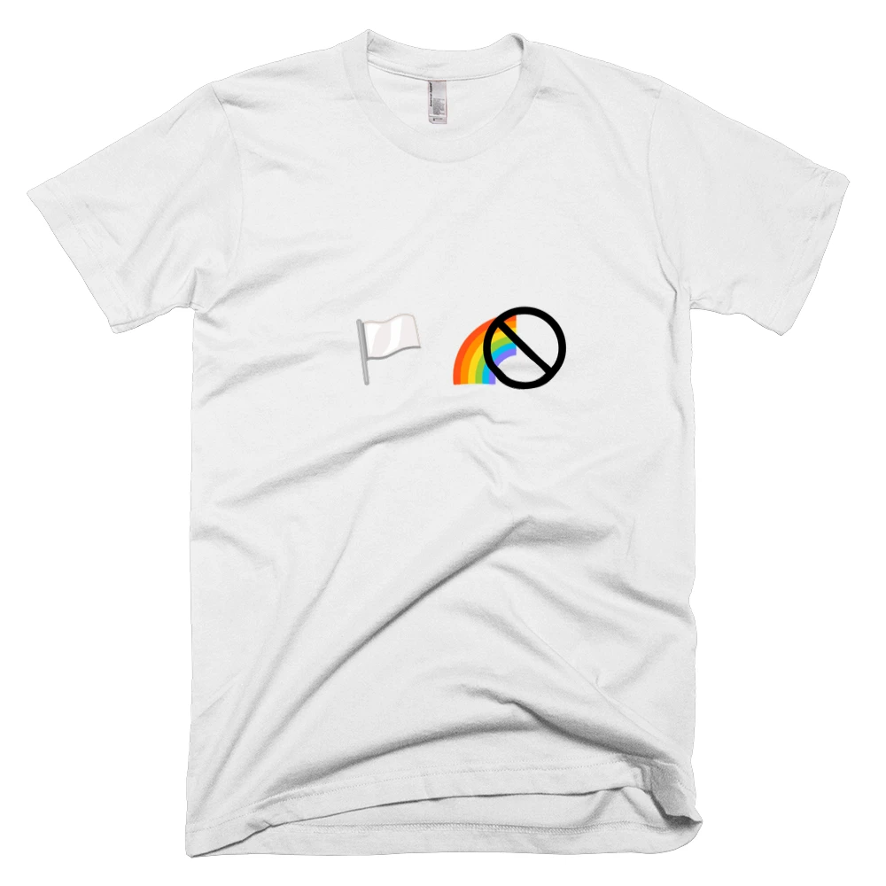 T-shirt with '🏳️ 🌈⃠' text on the front