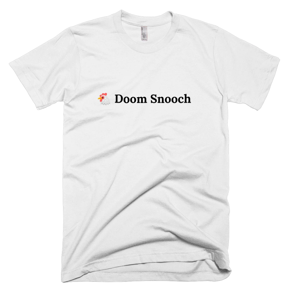 T-shirt with '🐔 Doom Snooch' text on the front