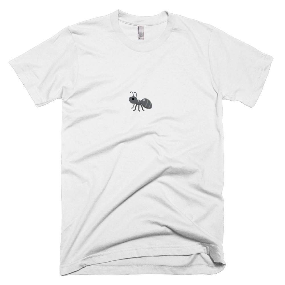 T-shirt with '🐜' text on the front