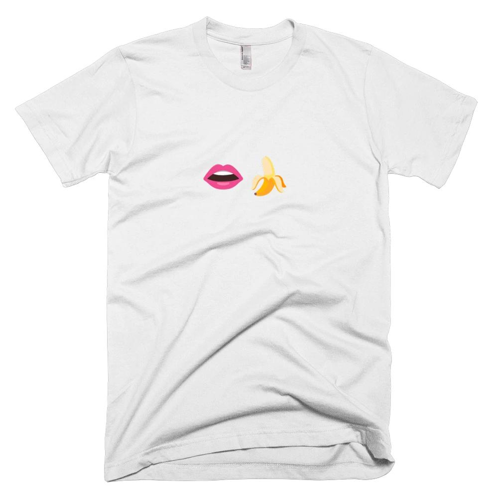 T-shirt with '👄🍌' text on the front