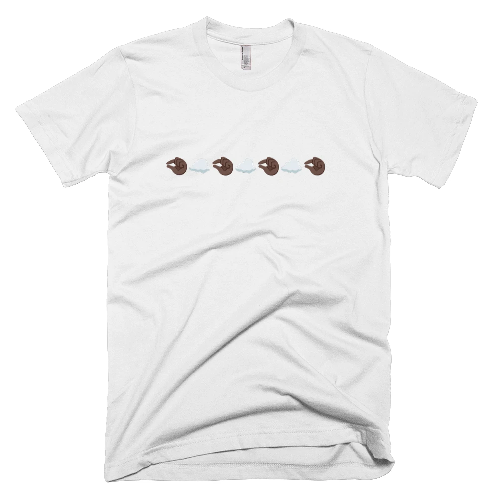 T-shirt with '🤏🏿☁️🤏🏿☁️🤏🏿☁️🤏🏿' text on the front