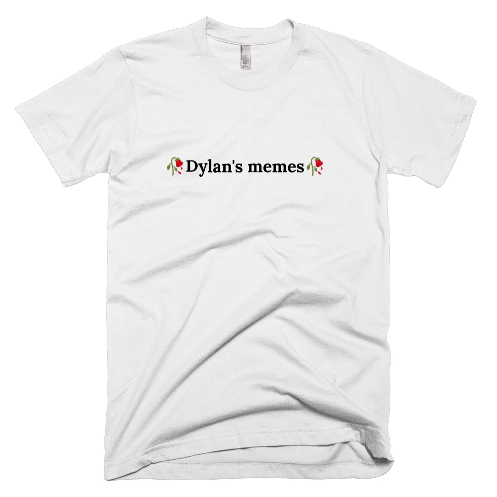 T-shirt with '🥀Dylan's memes🥀' text on the front