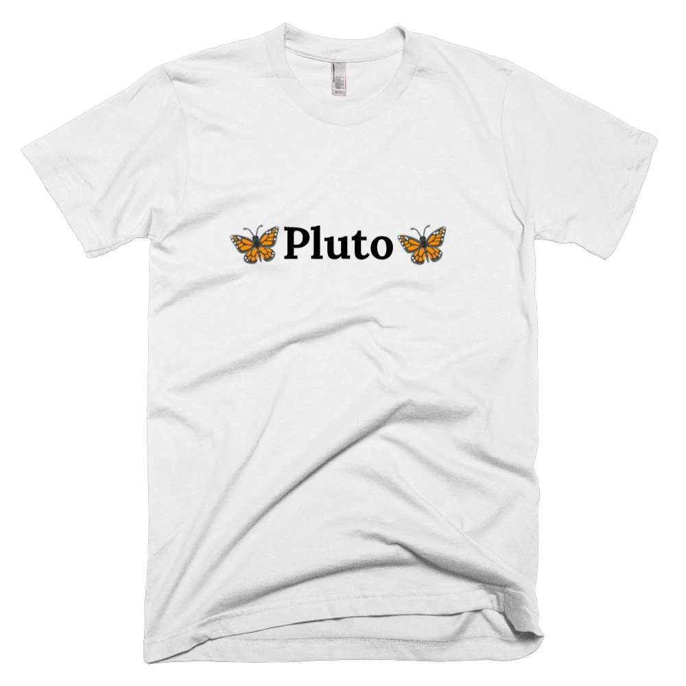 T-shirt with '🦋Pluto🦋' text on the front