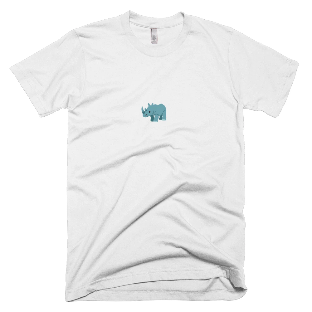 T-shirt with '🦏' text on the front