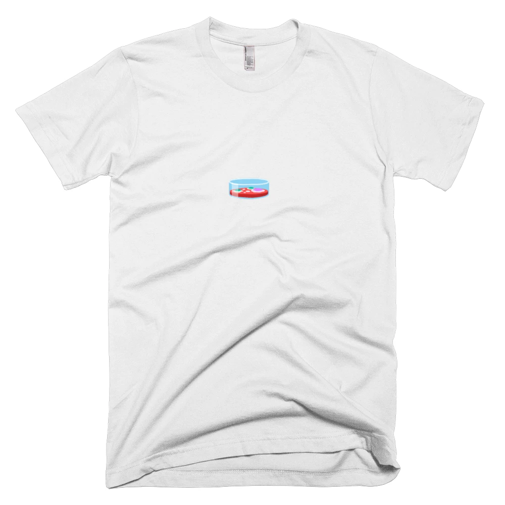 T-shirt with '🧫' text on the front
