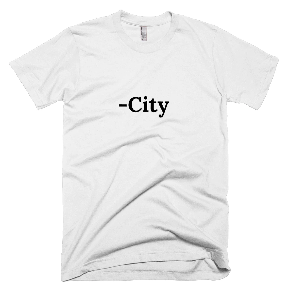 T-shirt with '-City' text on the front