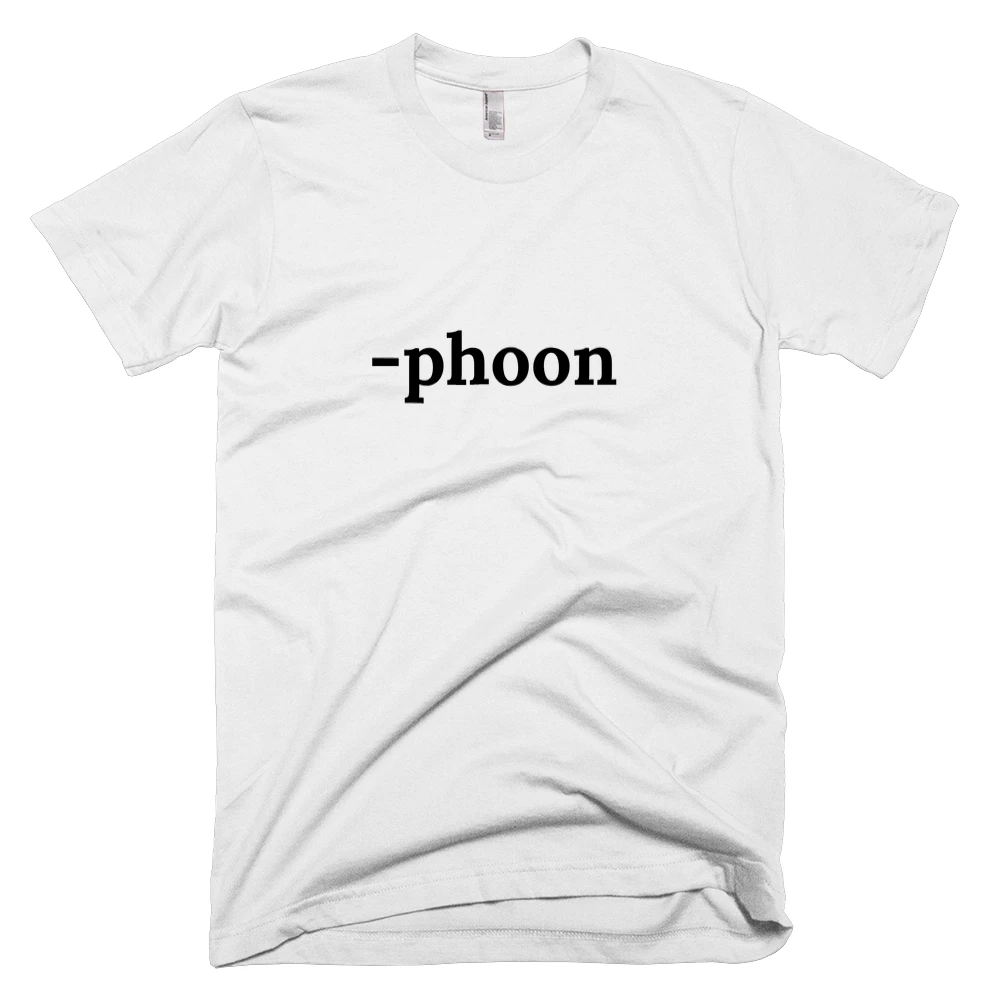 T-shirt with '-phoon' text on the front
